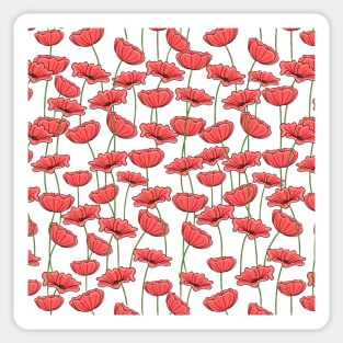 Poppies Pattern Sticker